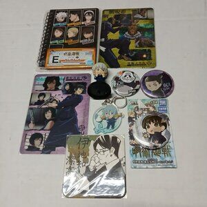 Jujutsu Kaisen Anime Lot Toge Figure Pin Notebook Shitajiki Keychain Gojo Yu Aoi